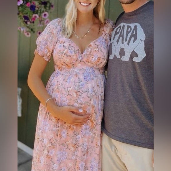 FLASH SALE ✨Pink Blush Maternity Dress - Picture 3 of 4